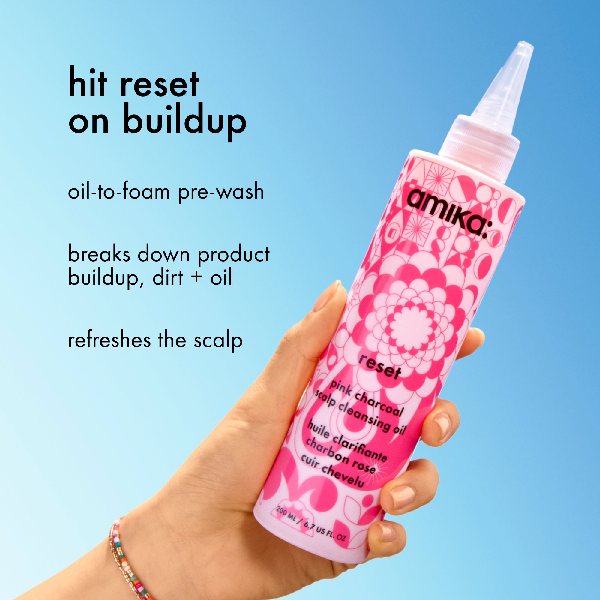 reset pink charcoal scalp cleansing oil - Image 3