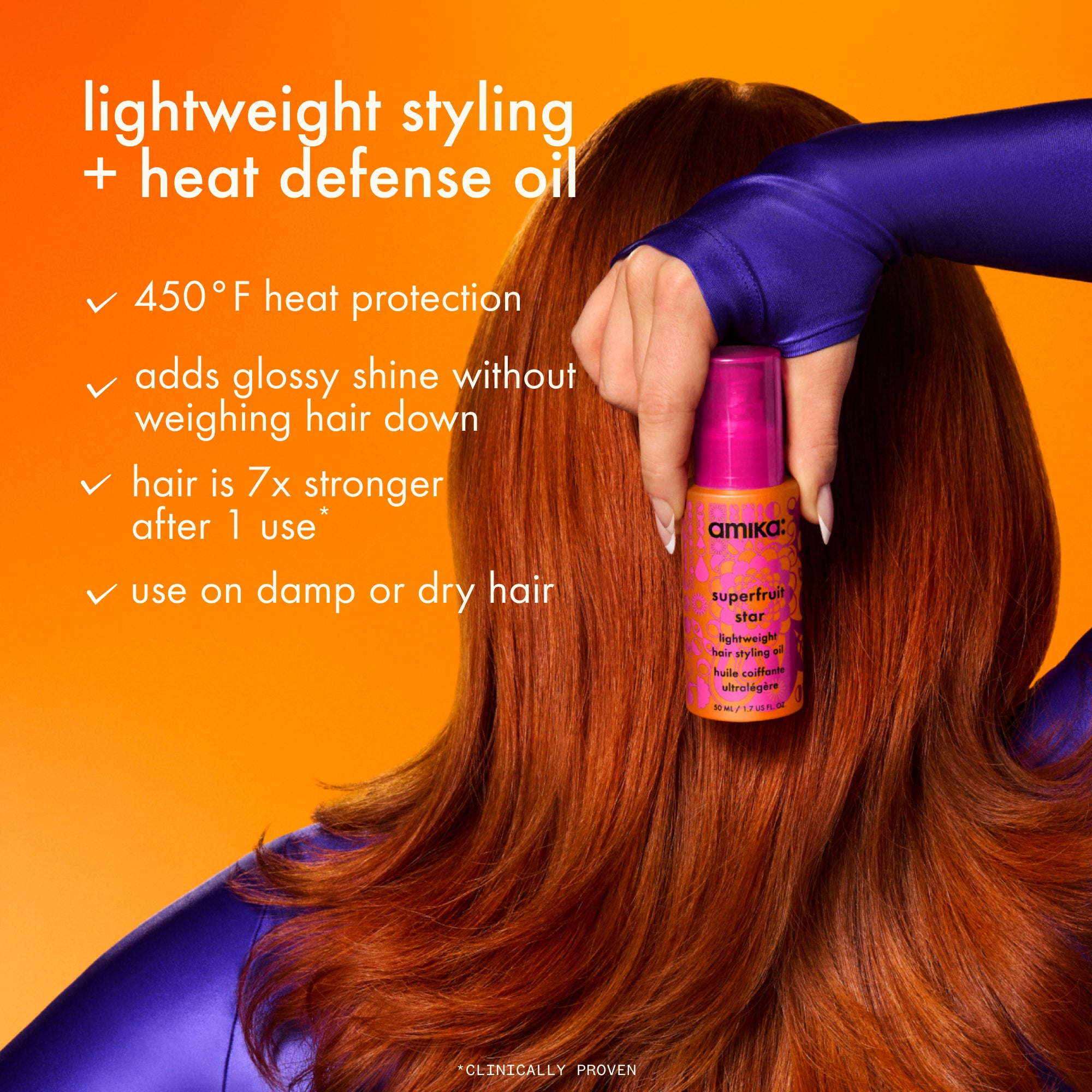 superfruit star lightweight hair styling + heat defense oil - Image 3
