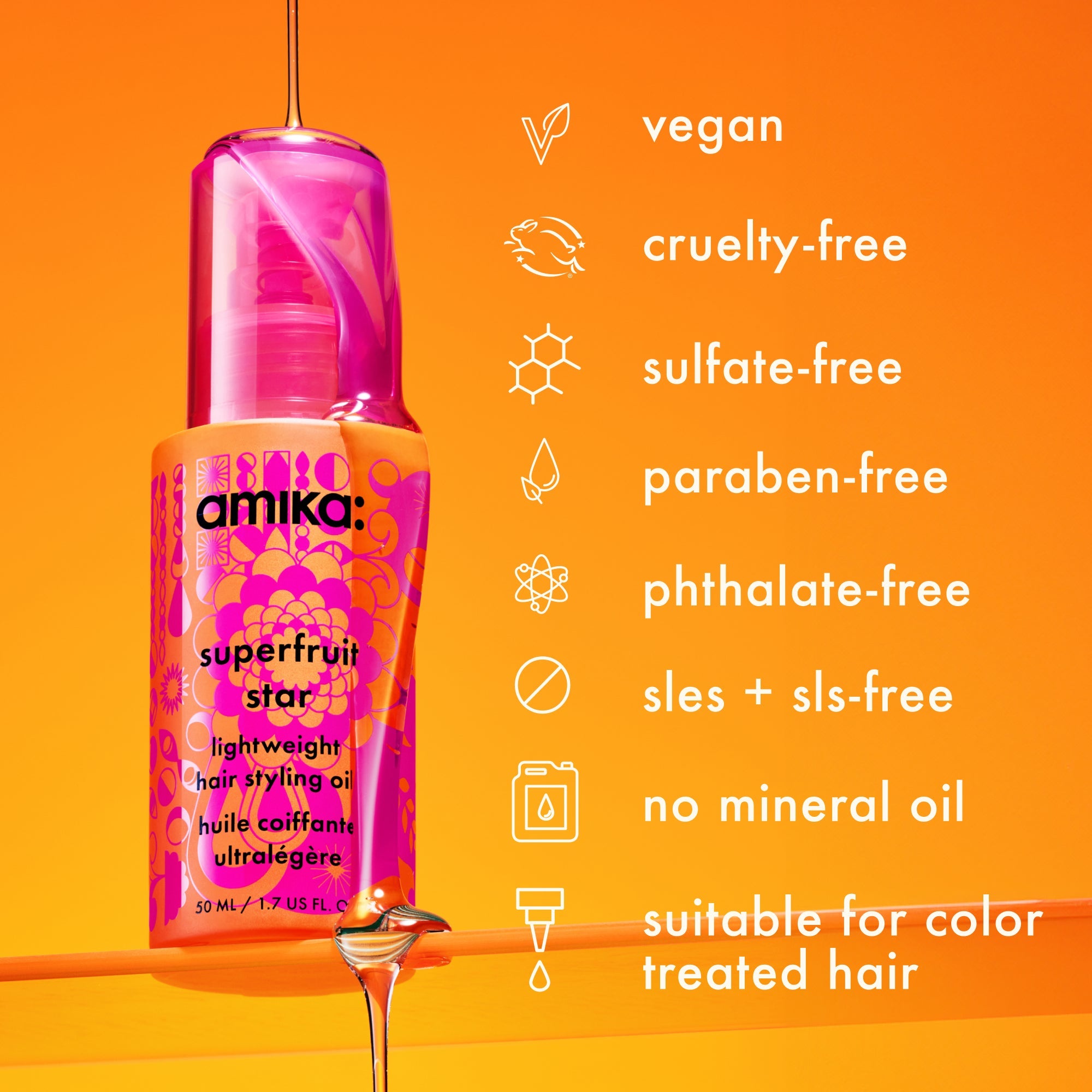 superfruit star lightweight hair styling + heat defense oil - Image 13